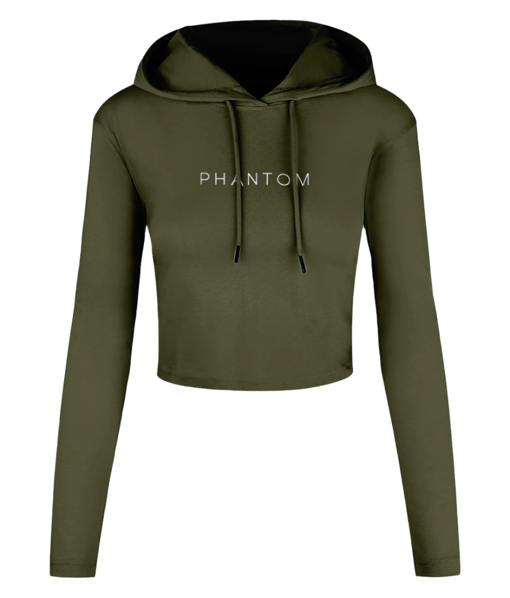 Womens Cropped Hooded T-Shirt