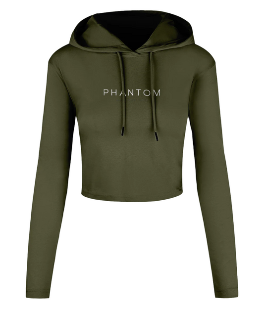 Womens Cropped Hooded T-Shirt